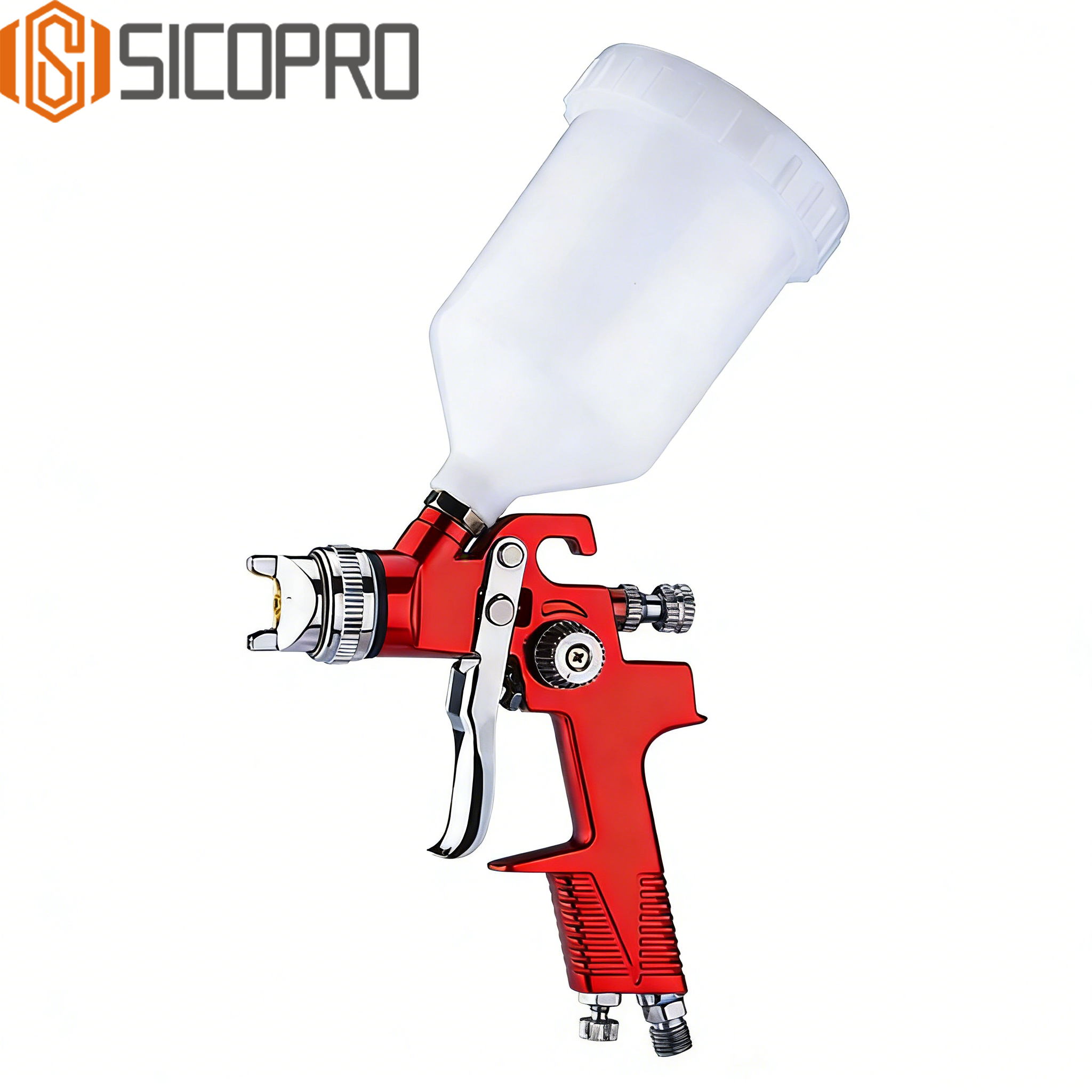 SICOPRO H-970P Red LVLP Spray Gun for Automotive Refinishing