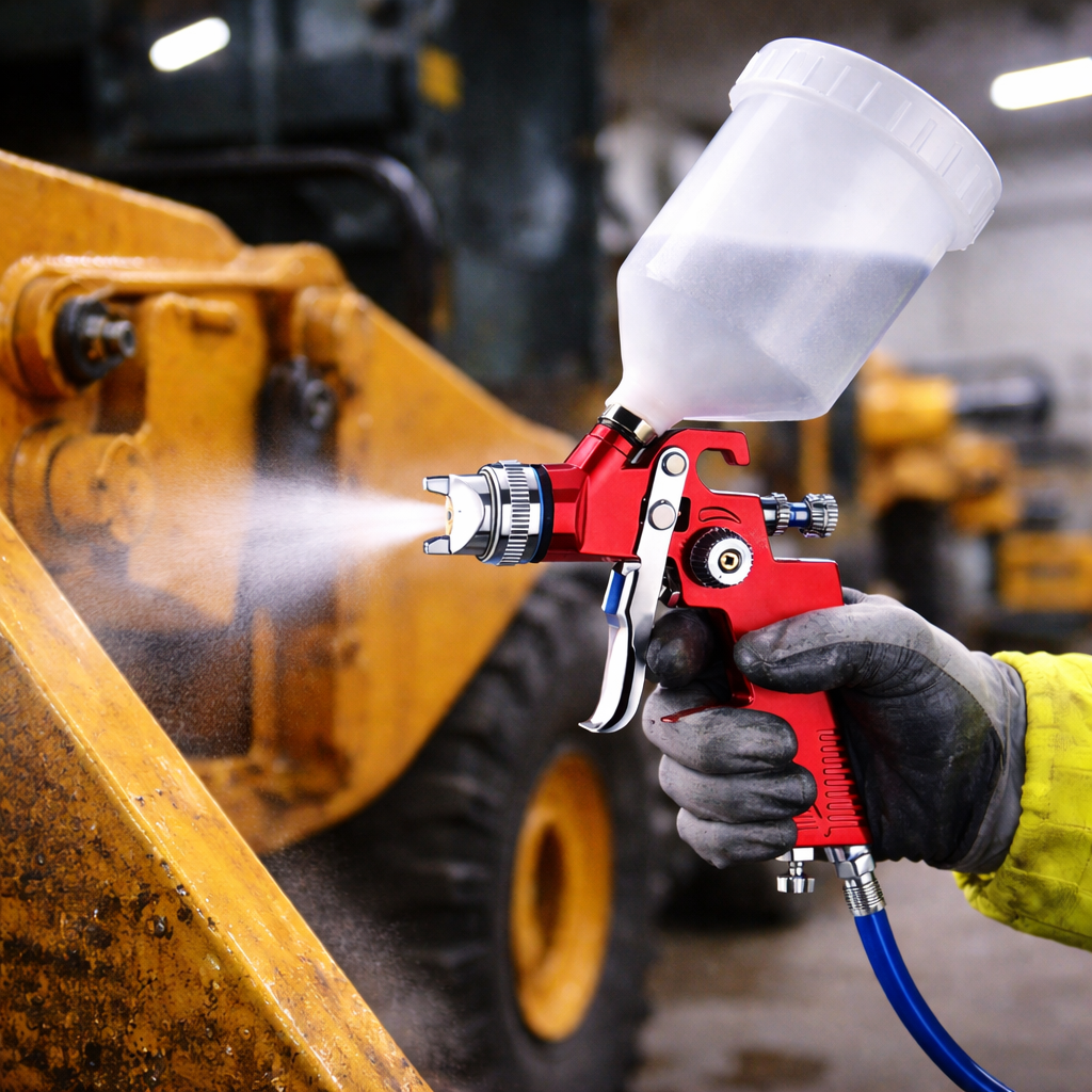 H-970P RED LVLP Gravity Feed Spray Gun – Automotive Body Shop Paint Gun