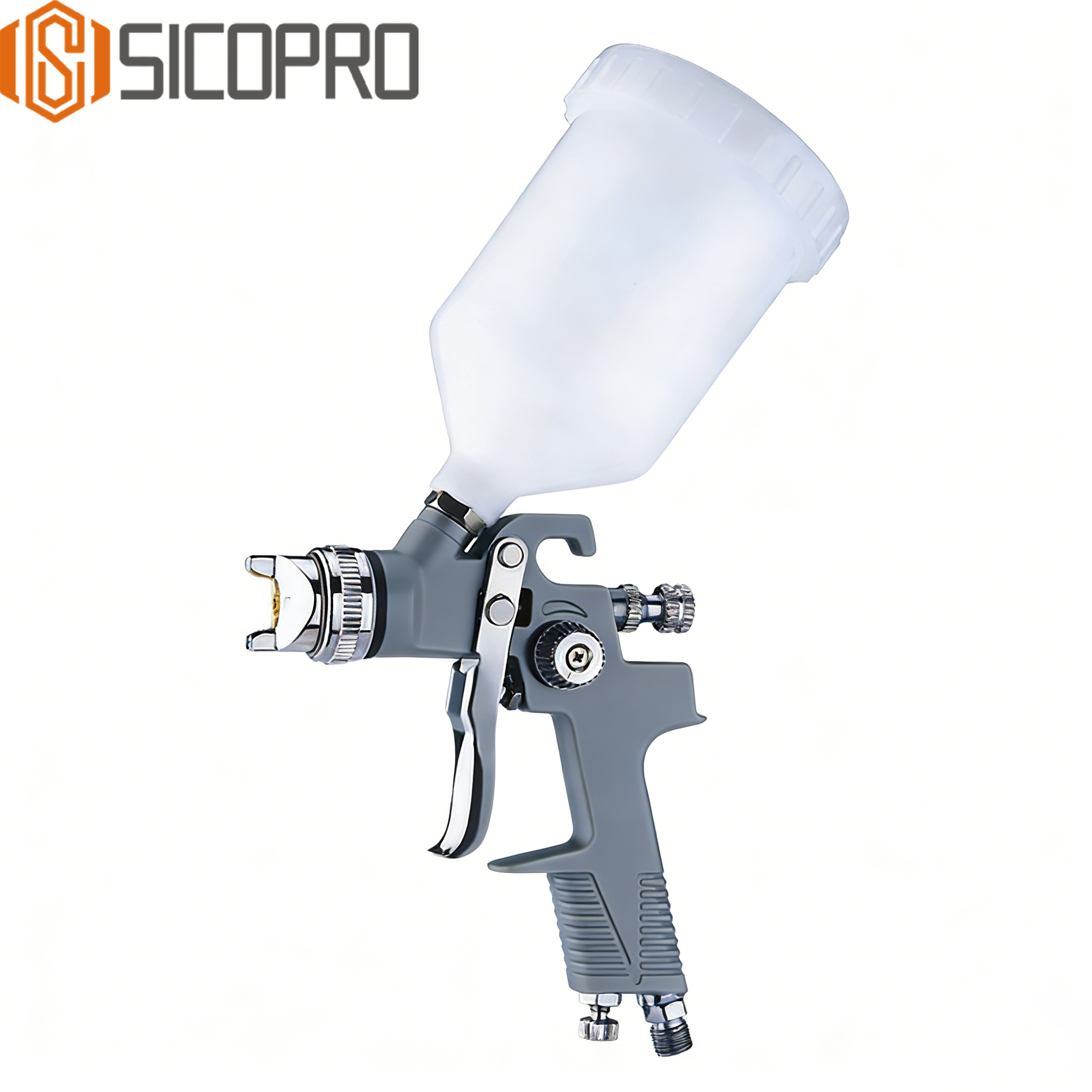 SICOPRO H-970P Silver LVLP Spray Gun for Automotive Refinishing