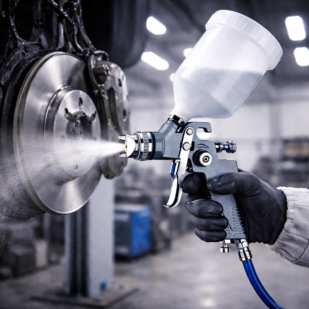 H-970P SILVER LVLP Gravity Feed Spray Gun – Professional Industrial Paint Sprayer