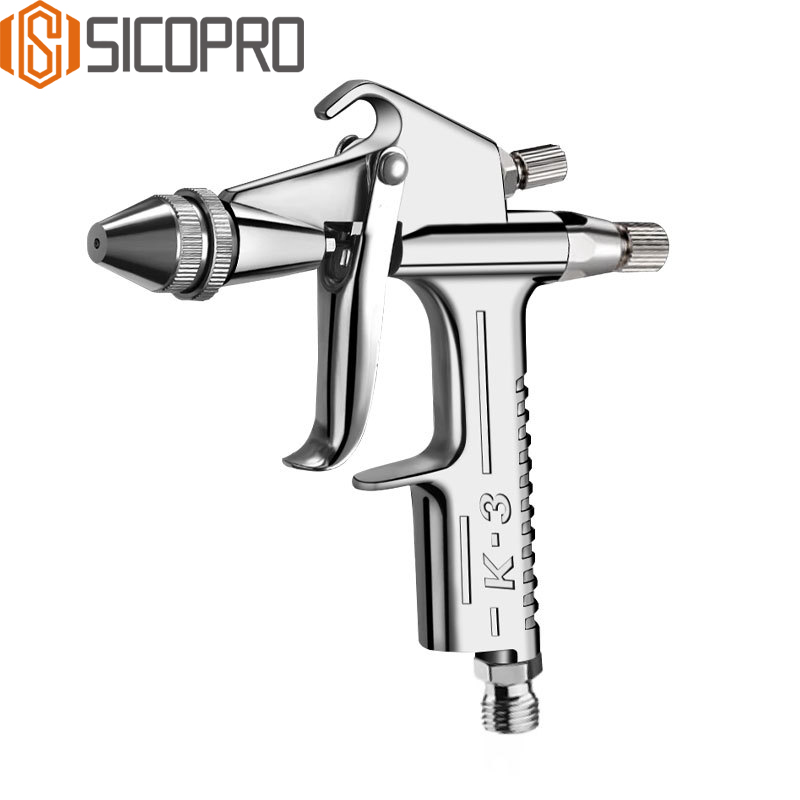 K-3 Mini Touch-Up Spray Gun – Compact Chrome Airbrush Style Paint Gun