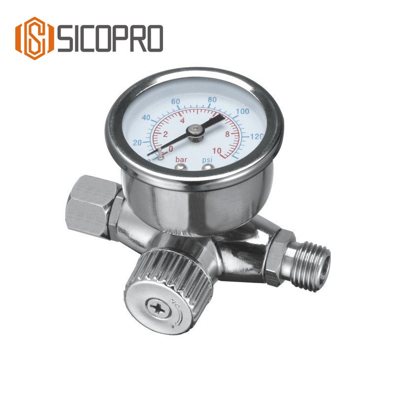 MF-9 Air Pressure Regulator with Gauge – Compact Spray Gun Fitting