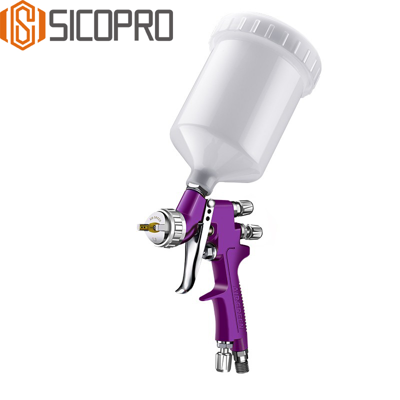 MP-791 HVLP Spray Gun – Professional Purple Paint Sprayer with 1.3mm Nozzle