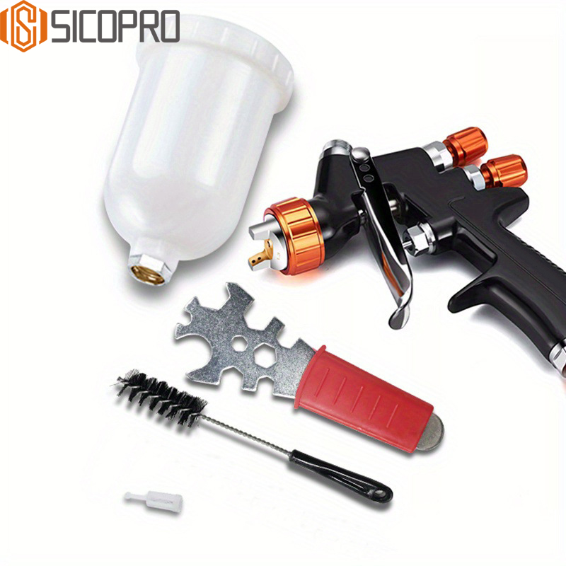 SICOPRO Black HVLP LVLP Spray Gun Kit – Automotive Refinish Paint Gun with Accessories