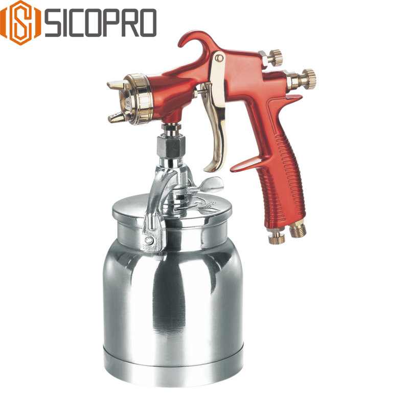 S-200 LVLP Siphon Feed Spray Gun – Red Body, Industrial Refinish Tool
