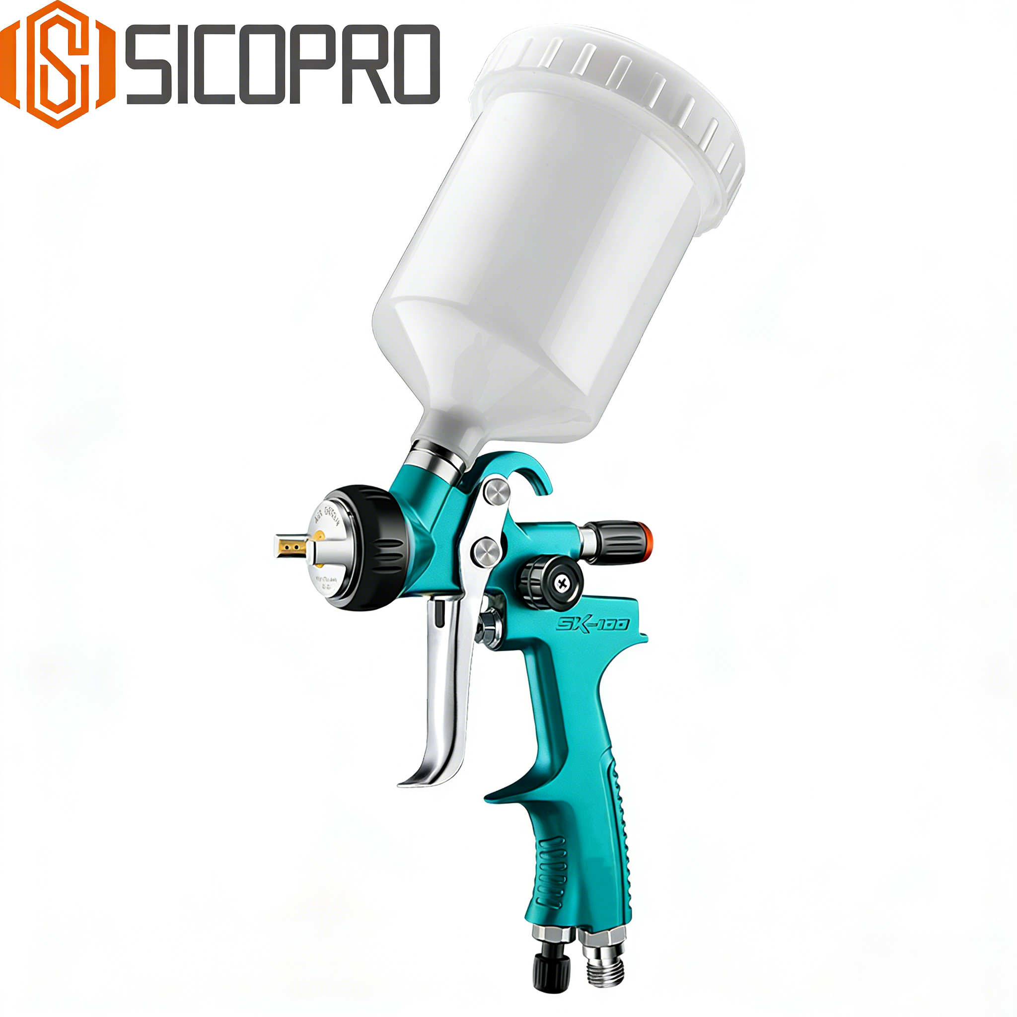 SK-100 Refinished LVLP Spray Gun - Cyan