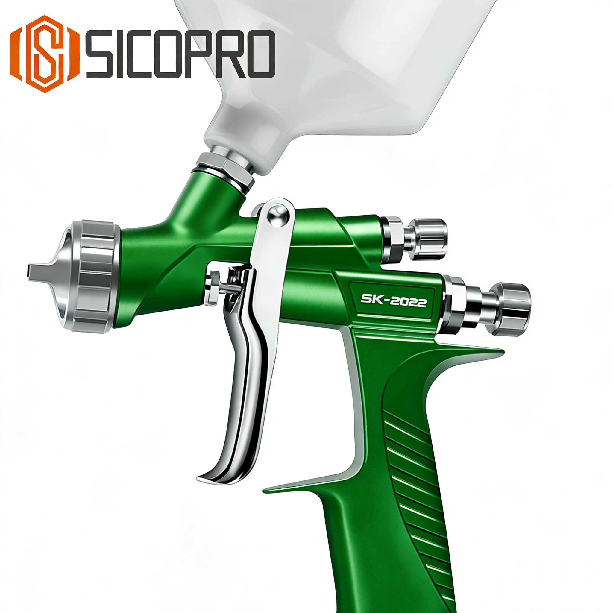 SK‑2022 LVLP Spray Gun – Green