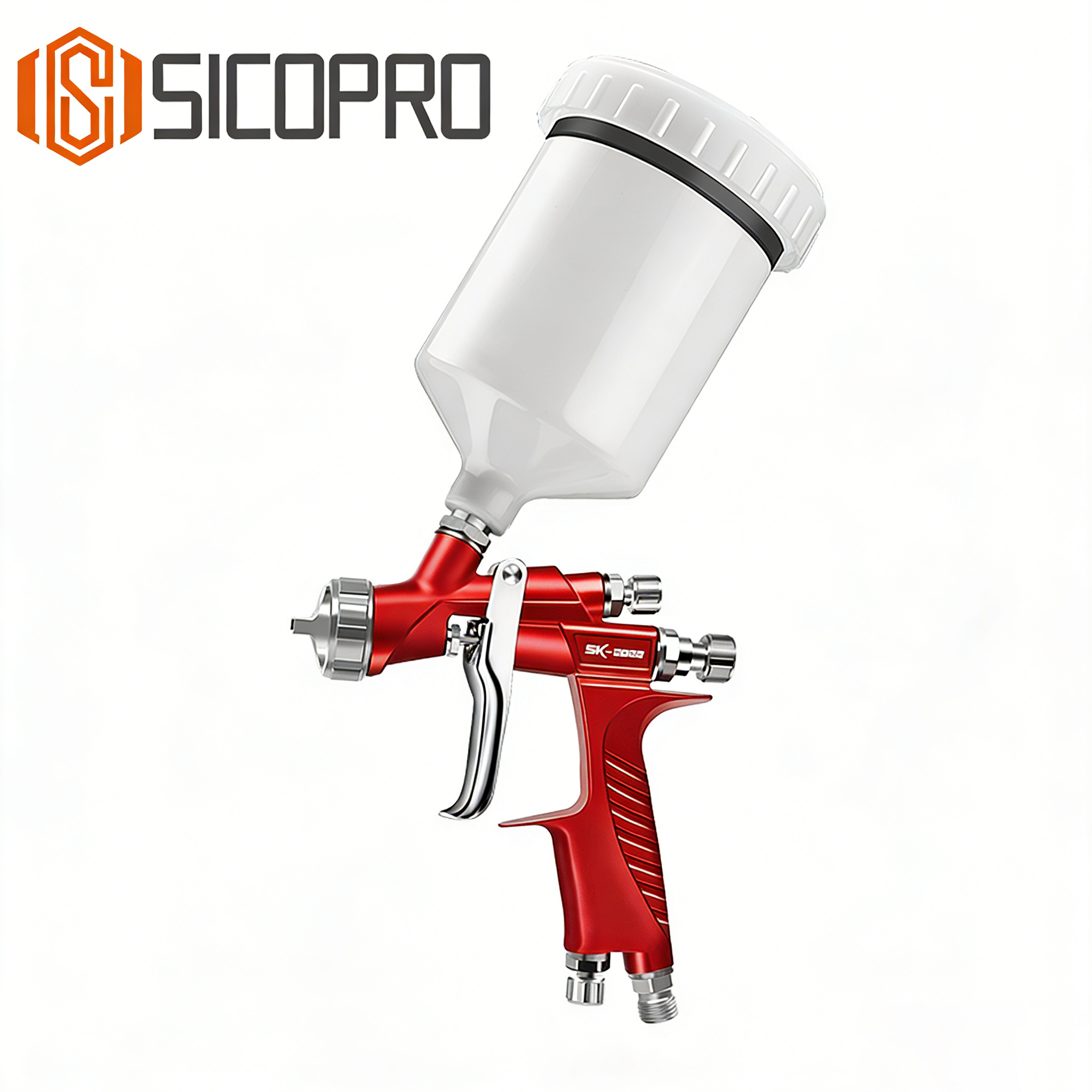 SK‑2022 LVLP Spray Gun – Red