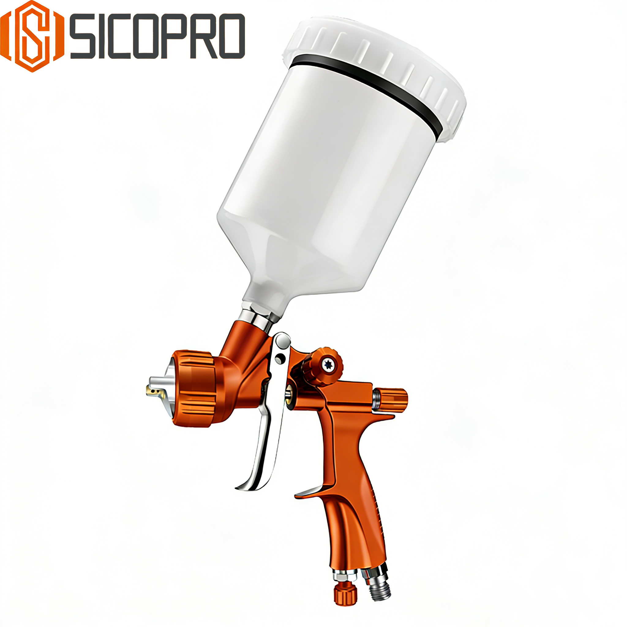 SK-80 ORANGE LVLP Spray Gun – Precision Gravity Paint Sprayer