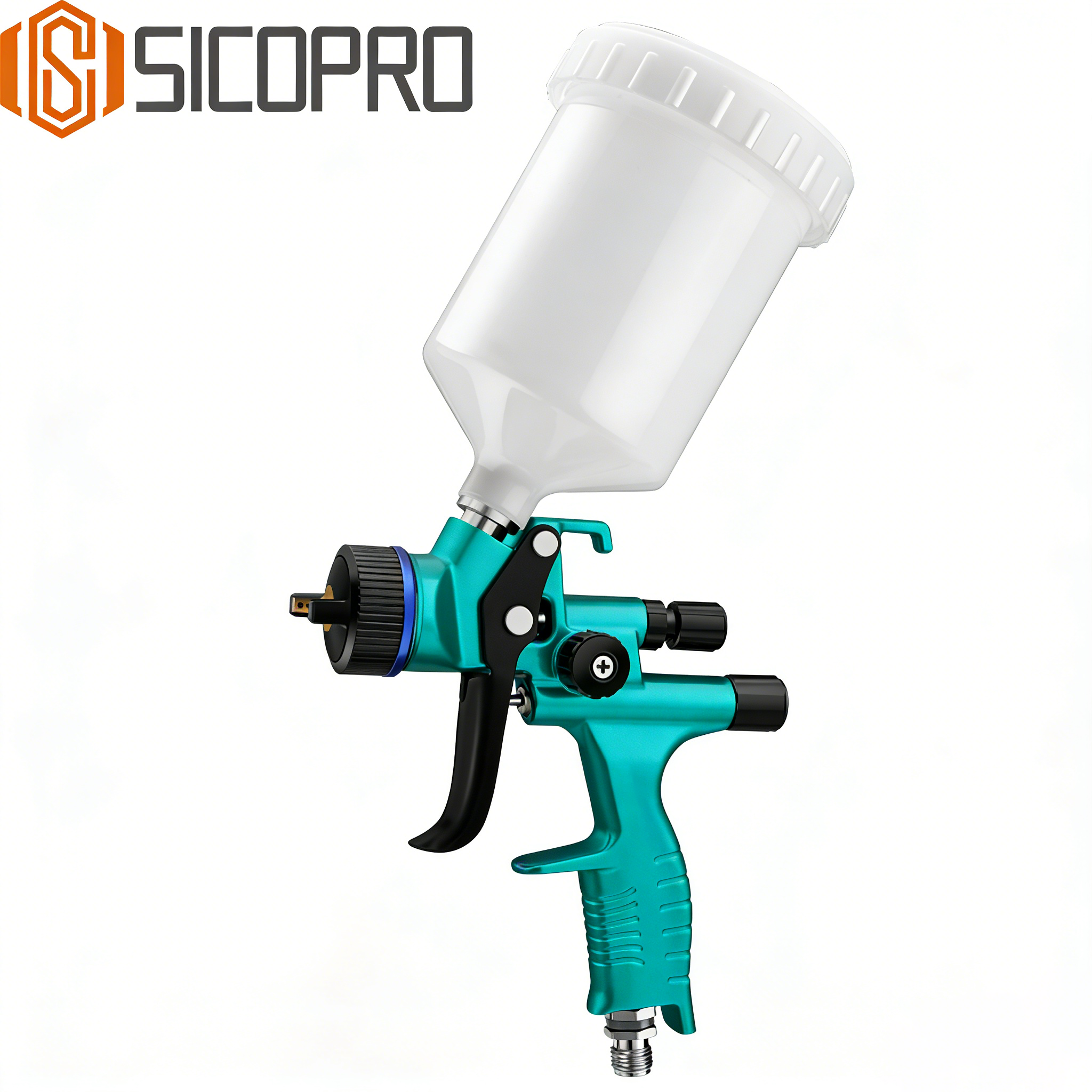 SICOPRO SK2021 LVLP Automotive Spray Gun – Cyan Edition