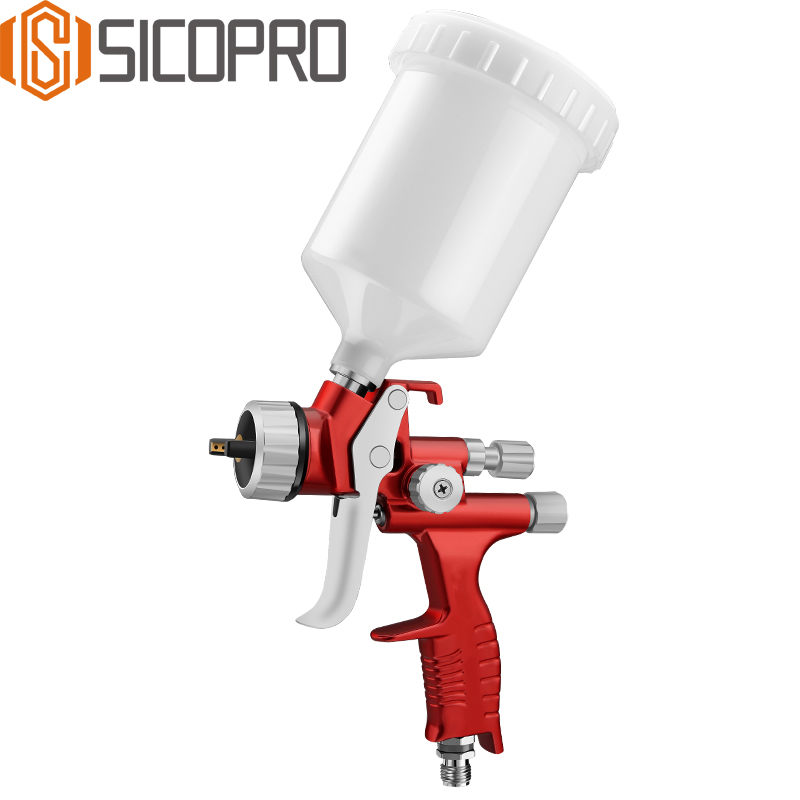 SICOPRO SK2021 Red LVLP Spray Gun – Gravity Feed Fine Finish Gun