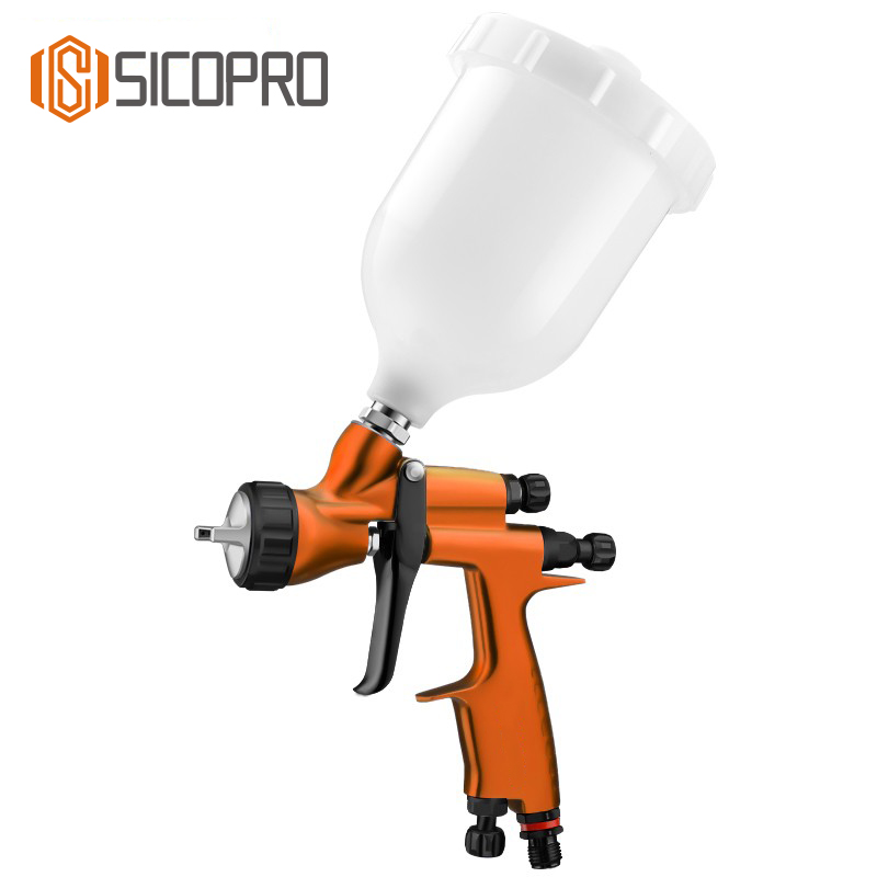 SK-735 LVLP Spray Gun – Professional Gravity Feed Low Pressure Paint Gun (Orange)