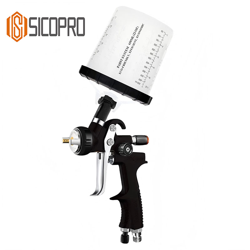 SICOPRO SK-100 LVLP Gravity Feed Spray Gun | Professional Low-Pressure Painting Tool