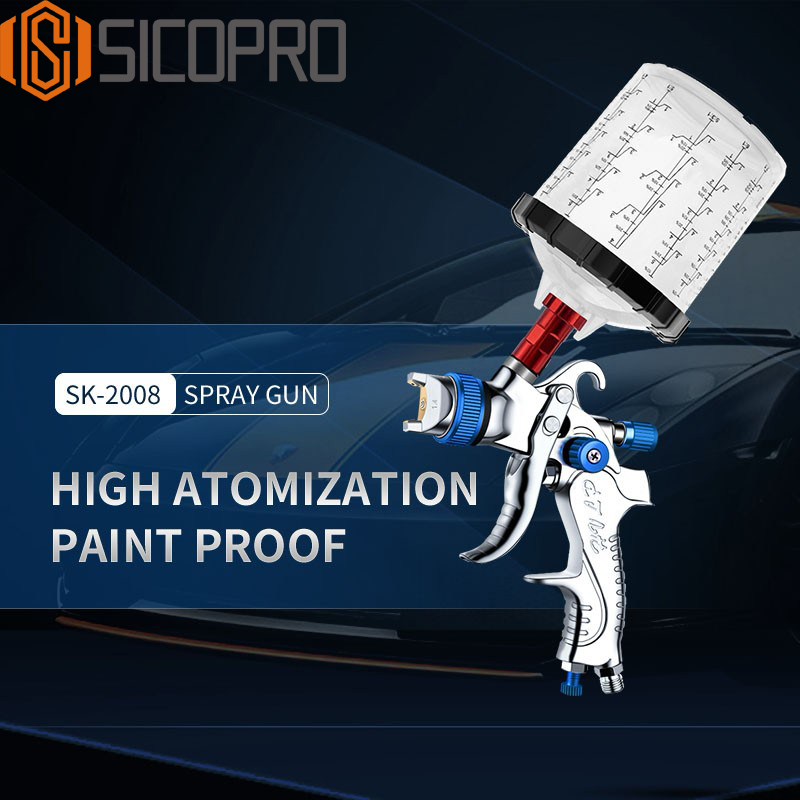 SICOPRO SK-2008 Blue Spray Gun – High Atomization Paint Proof