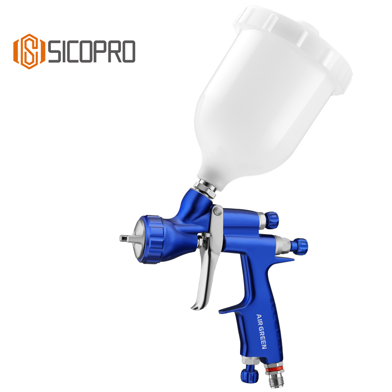 SICOPRO SK‑735 Gravity Feed HVLP Spray Gun – Blue Professional Finish Tool