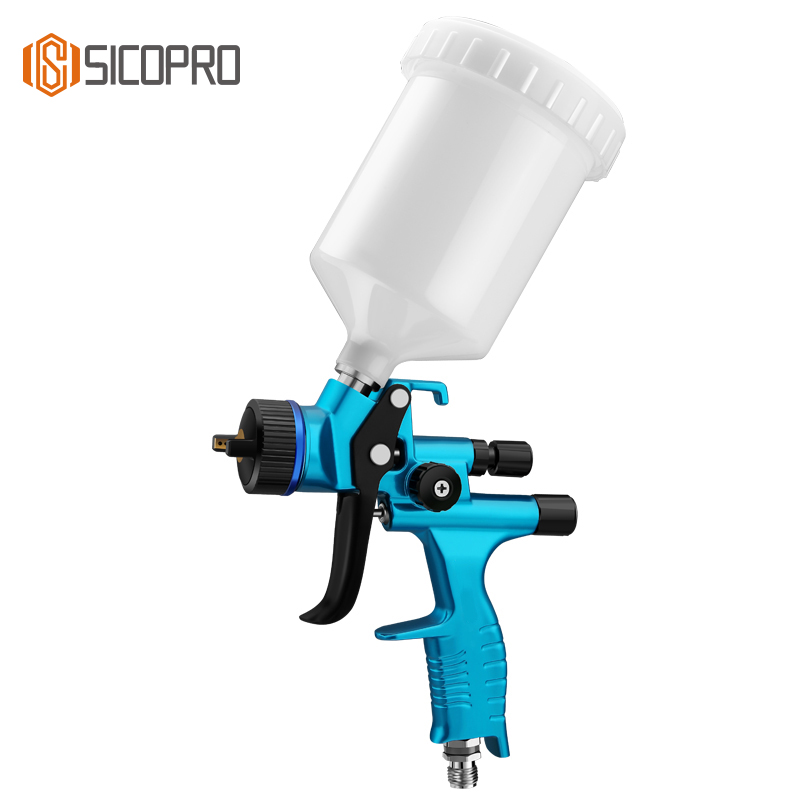SK-2021 LVLP Spray Gun – Professional Blue Gravity Feed Low Pressure Paint Gun