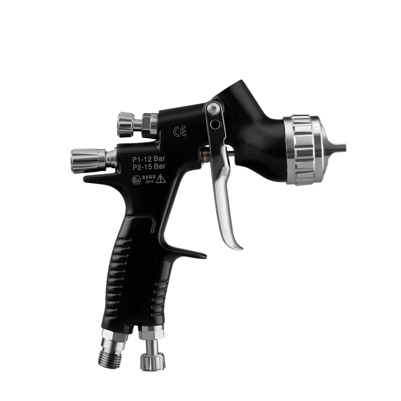 SICOPRO TTS LVLP Spray Gun Kit – Black Paint Gun with Disposable Cup System & Cleaning Accessories