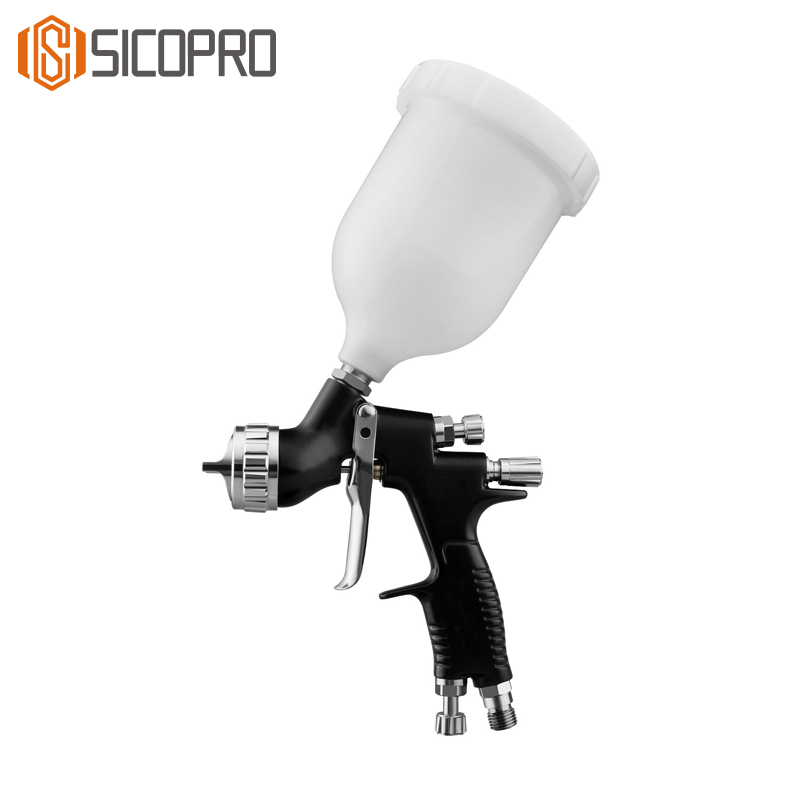 SICOPRO TTS LVLP Spray Gun Kit – Black Paint Gun with Disposable Cup System & Cleaning Accessories