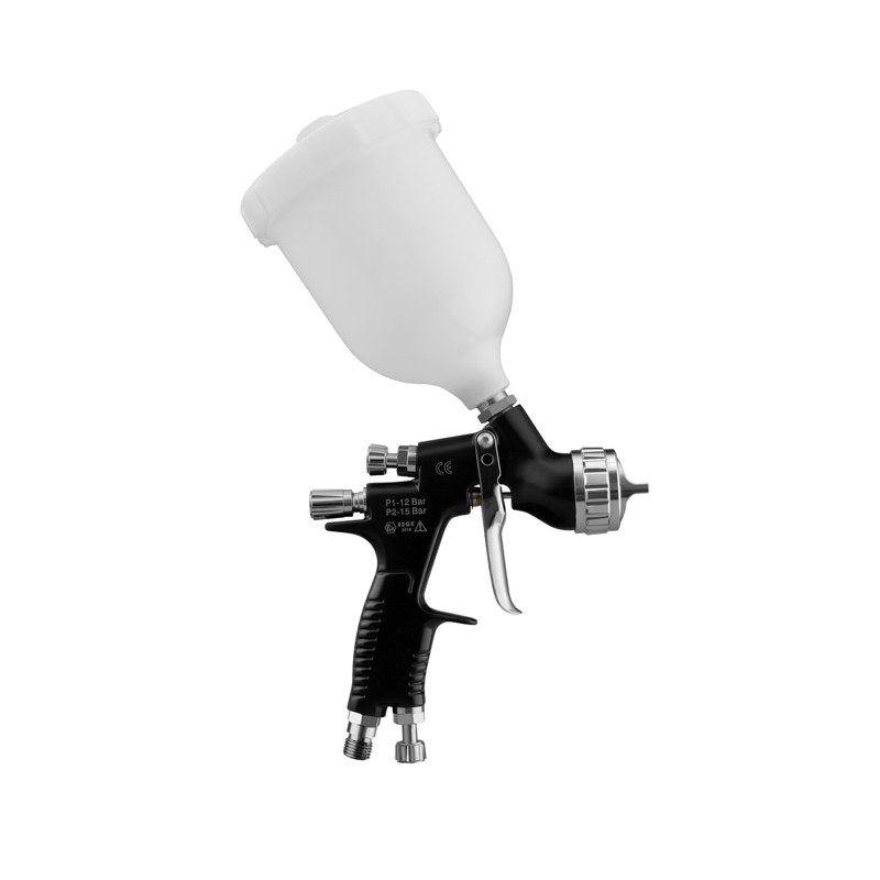 SICOPRO TTS LVLP Spray Gun Kit – Black Paint Gun with Disposable Cup System & Cleaning Accessories