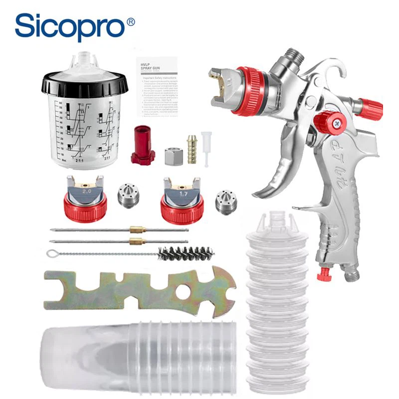 HVLP Paint Sprayer Kit with 1.4/1.7/2.0mm Nozzles and 10PCS Mixing Cups