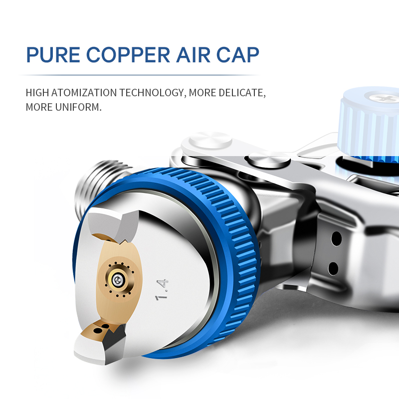 H-887P HVLP Spray Gun with 600ml Cup – Adjustable Nozzle for Automotive & Industrial Painting