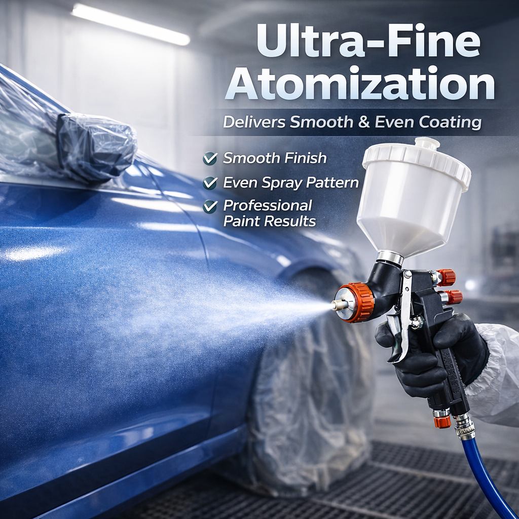 Professional HVLP Gravity Feed Spray Gun for Automotive Painting and Refinishing