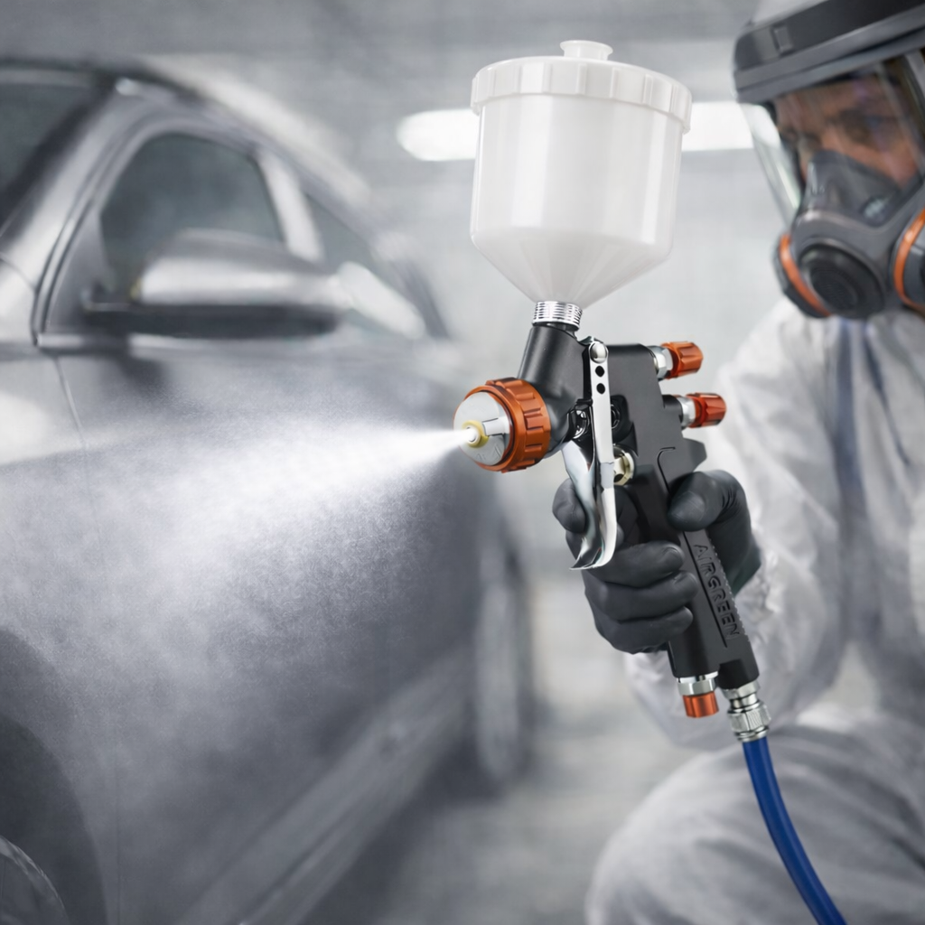 Adjustable Pattern HVLP Gravity Feed Paint Spray Gun