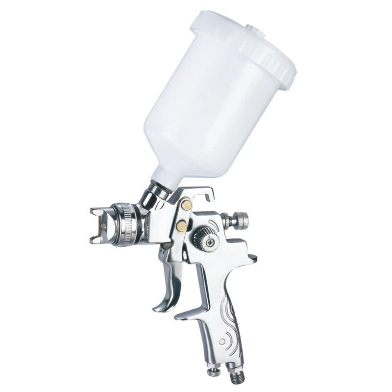 Professional LVMP Gravity Feed Paint Spray Gun – Chrome Finish with 600 ml Cup | Heavy‑Duty Auto & Furniture Coating Tool
