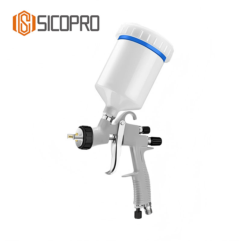 SK LVLP Spray Gun with Plastic Cup for Fine Automotive Finishing