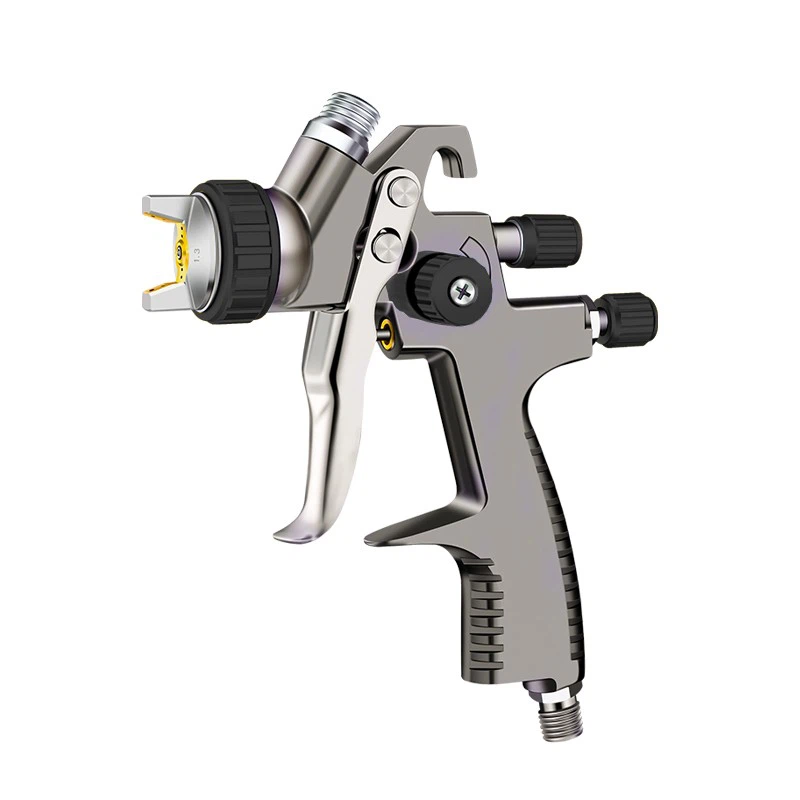 SK-2011 Professional LVLP Spray Gun – 1.4mm Nozzle, 600ml Gravity Feed, Black Control Knobs