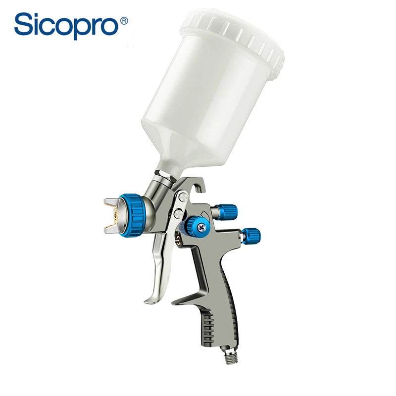 SK-2011 LVLP Spray Gun – 1.4mm Nozzle, Blue Adjustment, 600ml Gravity Feed, Metal Body