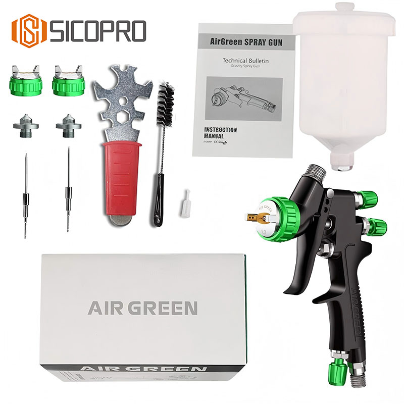 791 LVLP Spray Gun Full Set - Gravity Feed with Maintenance Kit