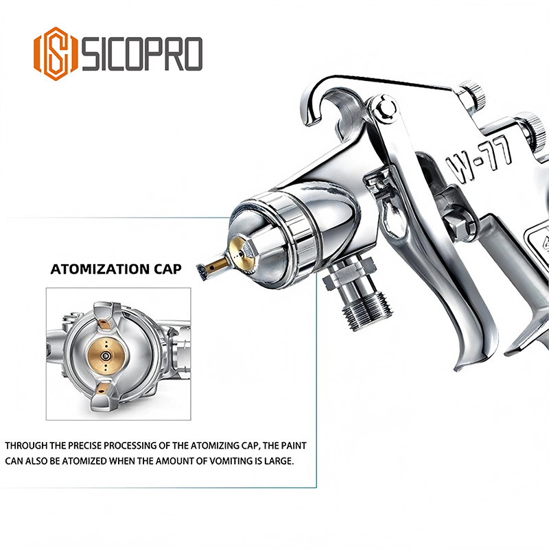 W-77S Spray Gun with Precision Atomizing Cap