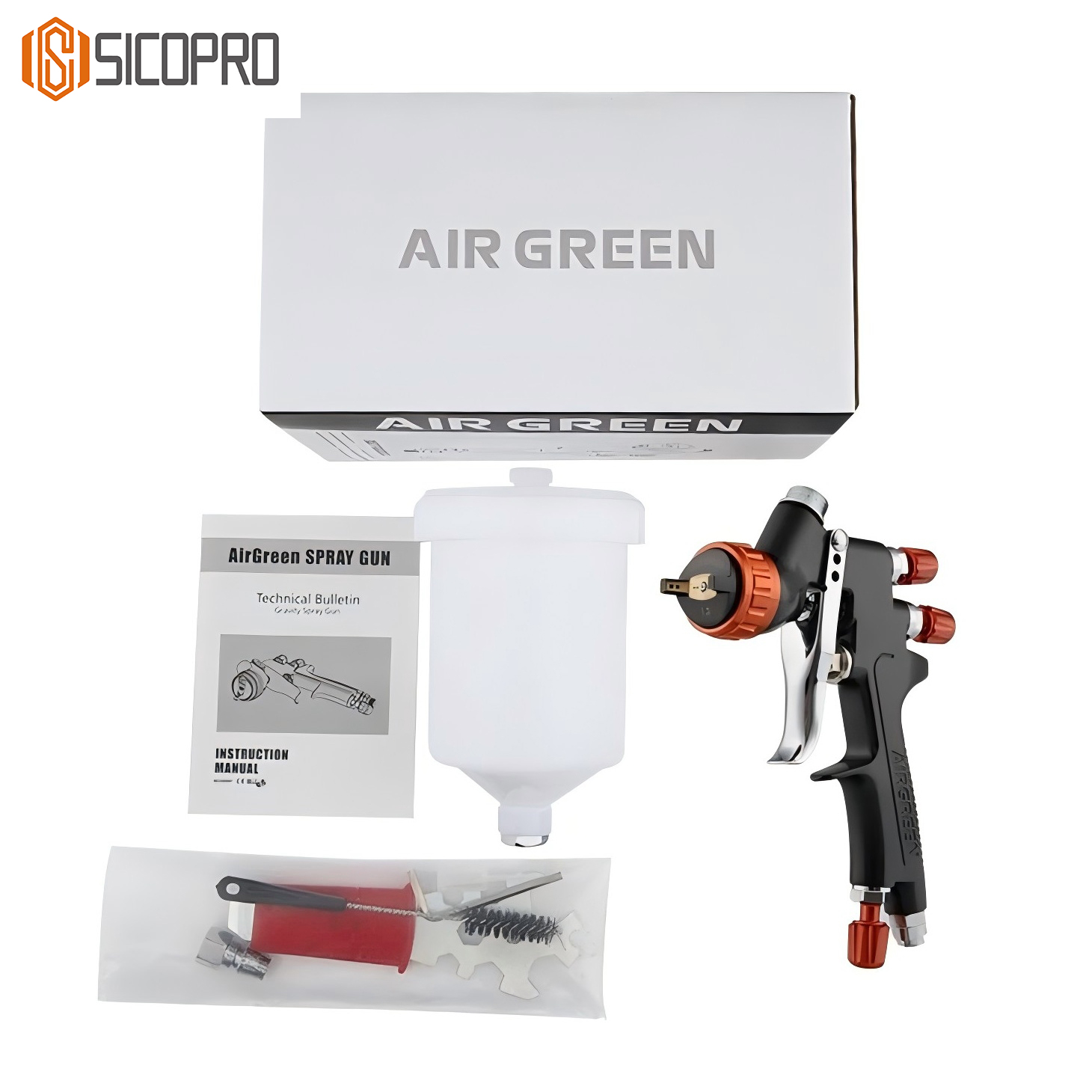 SICOPRO LVLP Spray Gun Nozzle 1.4mm - Precision Fine Finish Atomizer