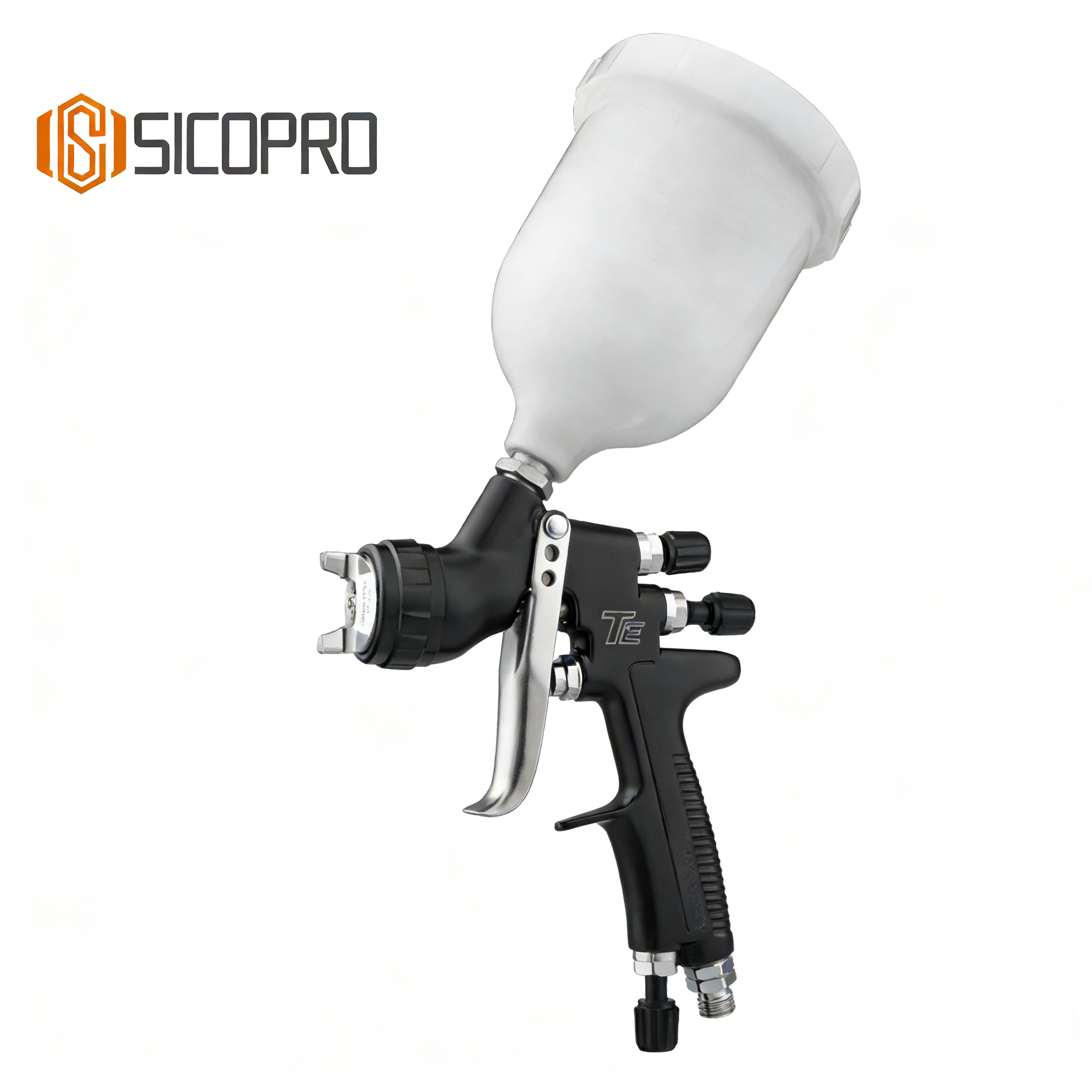TE LVLP Gravity Feed Spray Gun – Black Edition – Automotive Refinishing Paint Gun