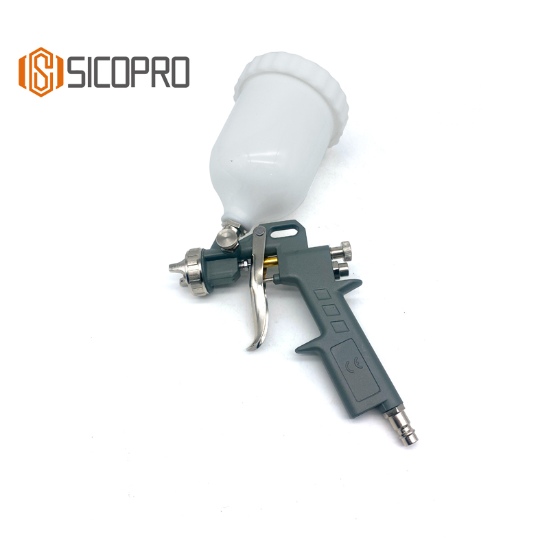 Ergonomic LVLP Spray Gun with Plastic Cup for Touch-Up & Finishing