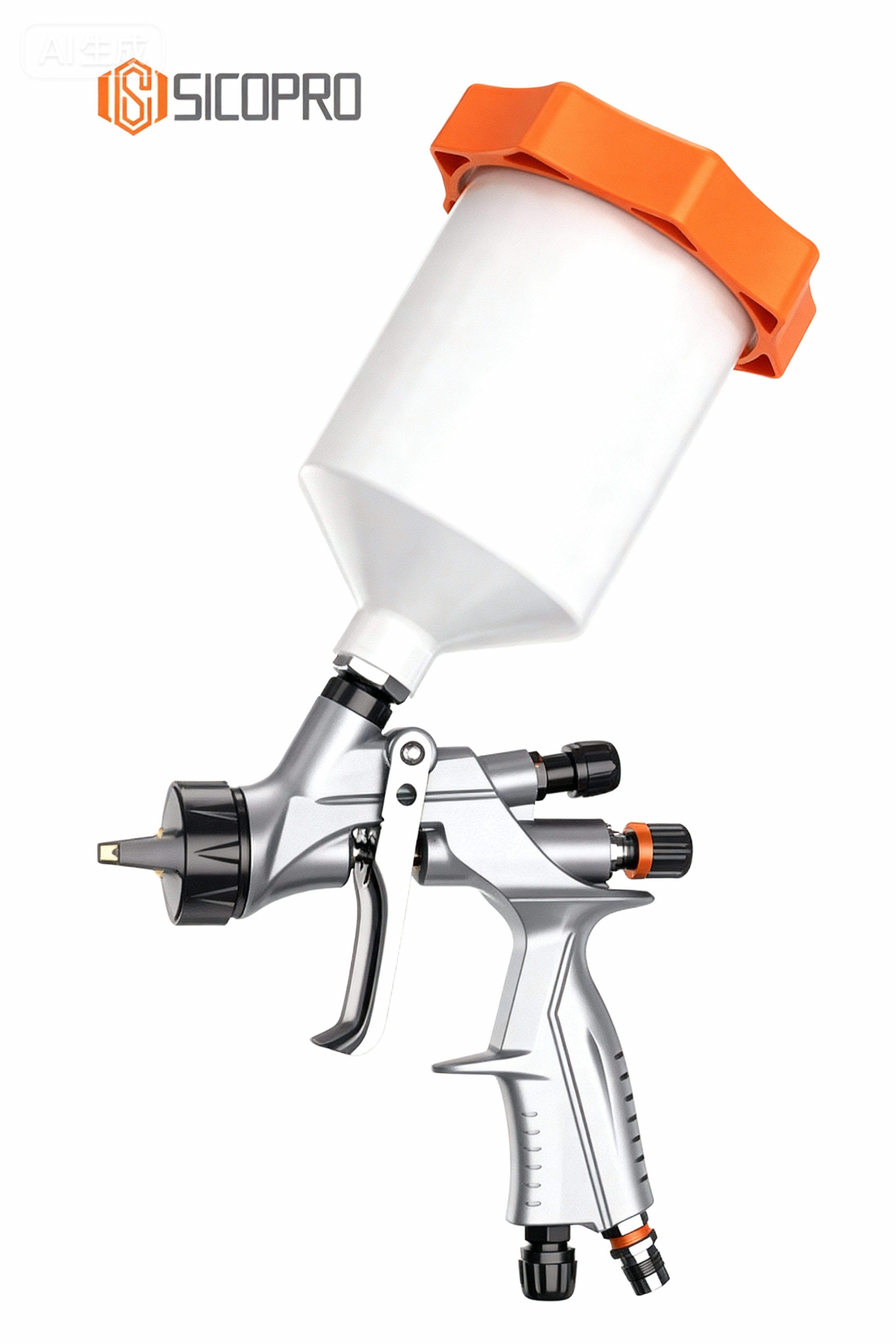 High-Efficiency LVLP Spray Gun with Large Plastic Cup – SK-200