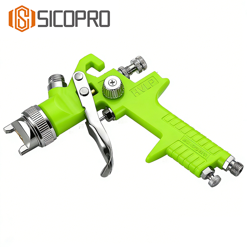 Green HVLP Spray Gun SK-827 – High Transfer Efficiency Paint Gun