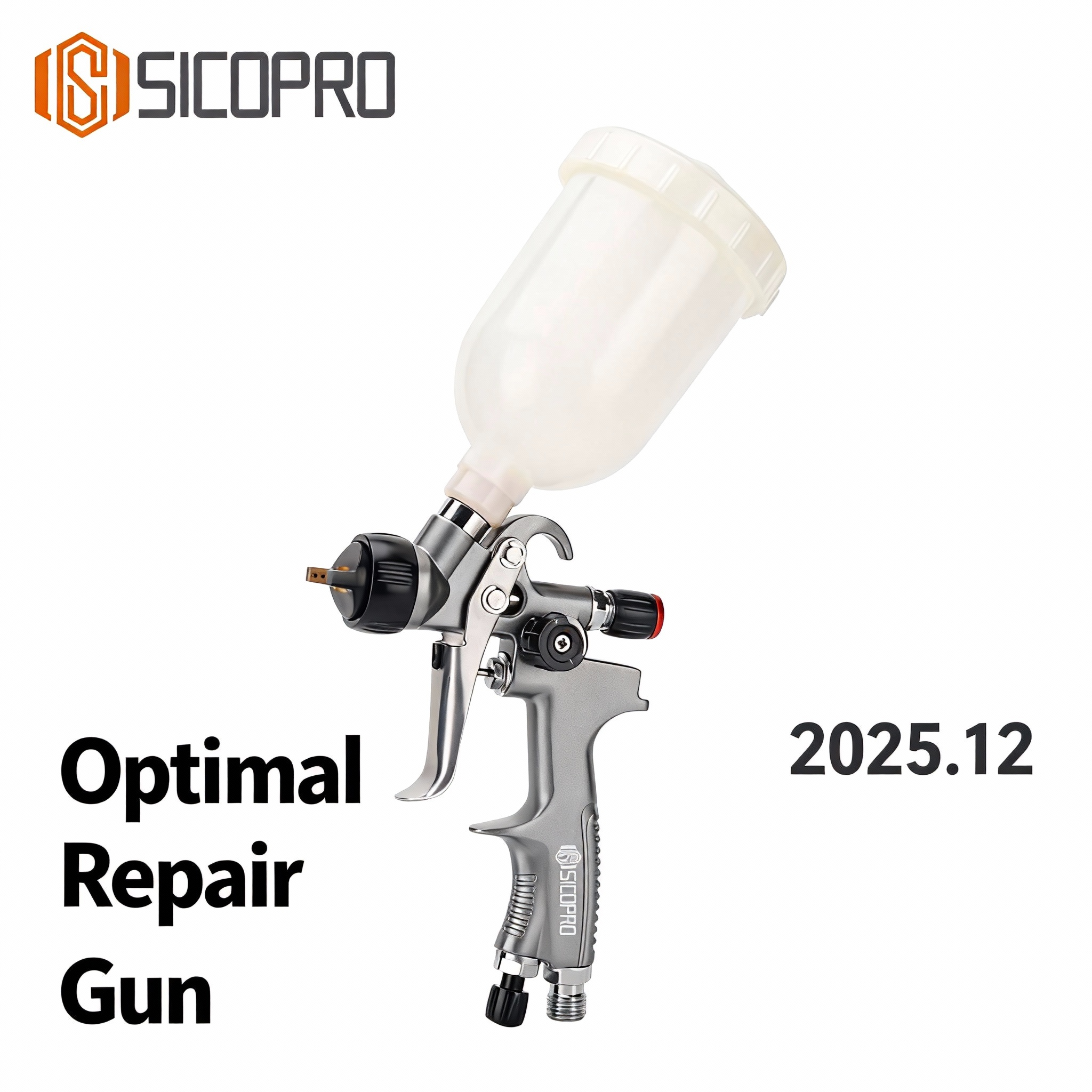 SICOPRO SK100 Mini LVLP Gravity Spray Gun – 1.0mm Automotive Touch-up Paint Gun