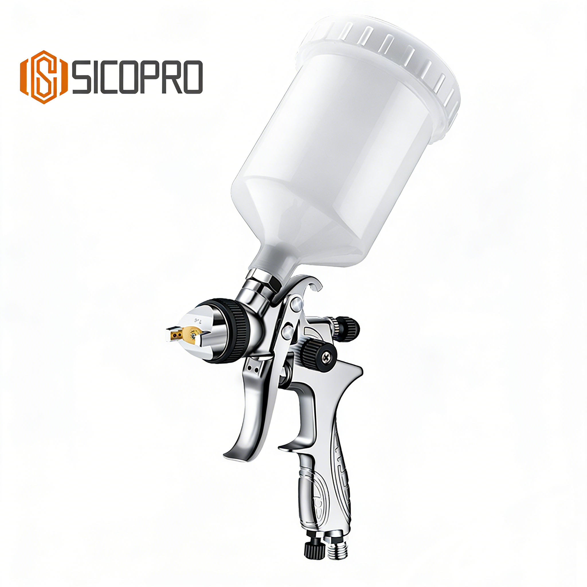 SICOPRO H-887 LVLP Gravity Spray Gun - Black Accents