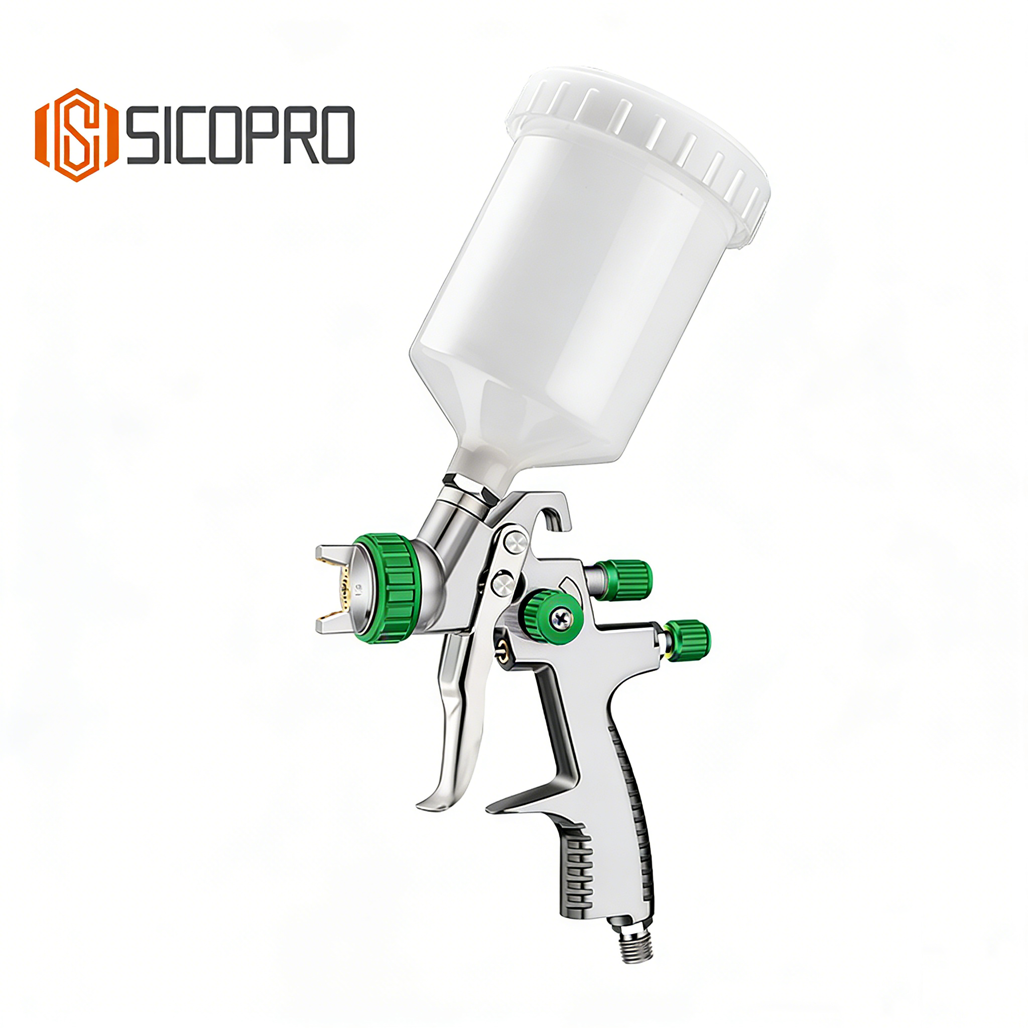 SK2011 LVLP Gravity Feed Spray Gun - Green Adjustment Knobs