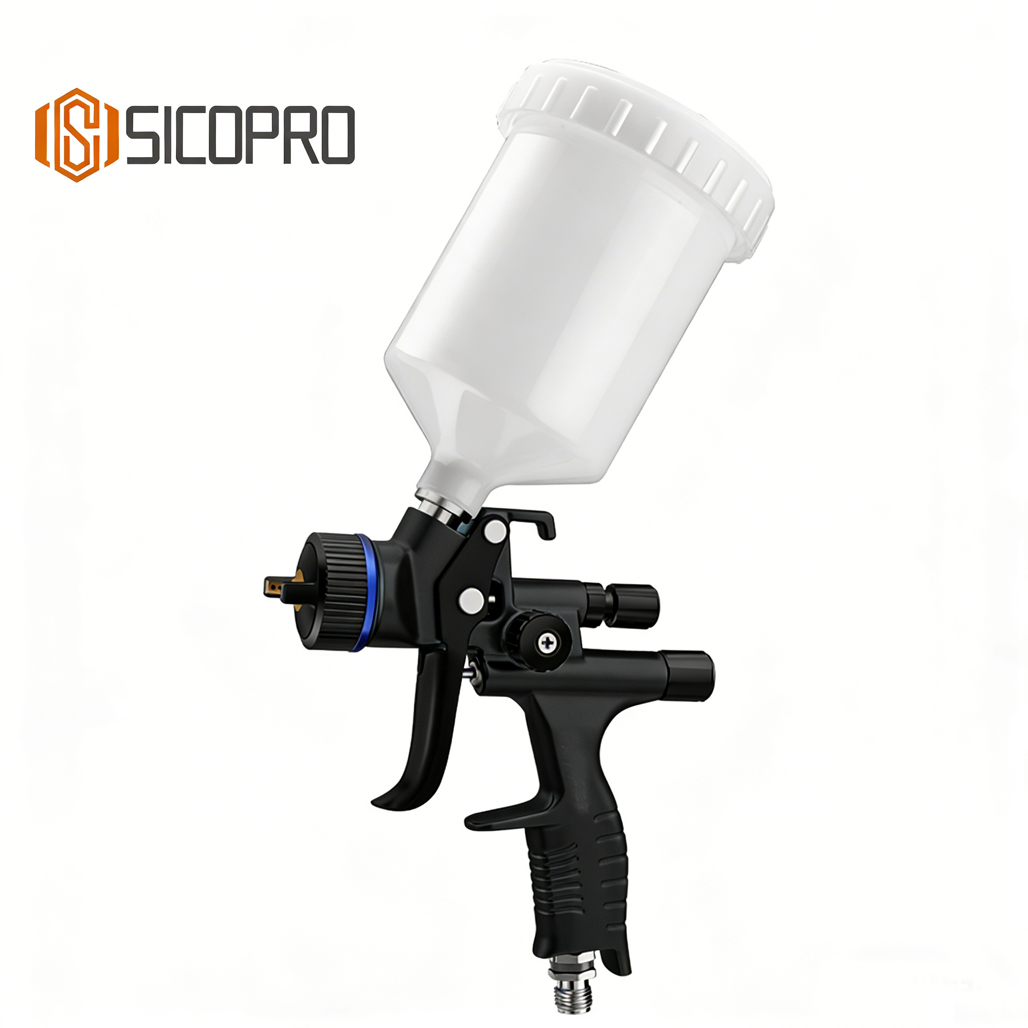 SK2021 LVLP Spray Gun Black - Low Pressure Gravity Feed