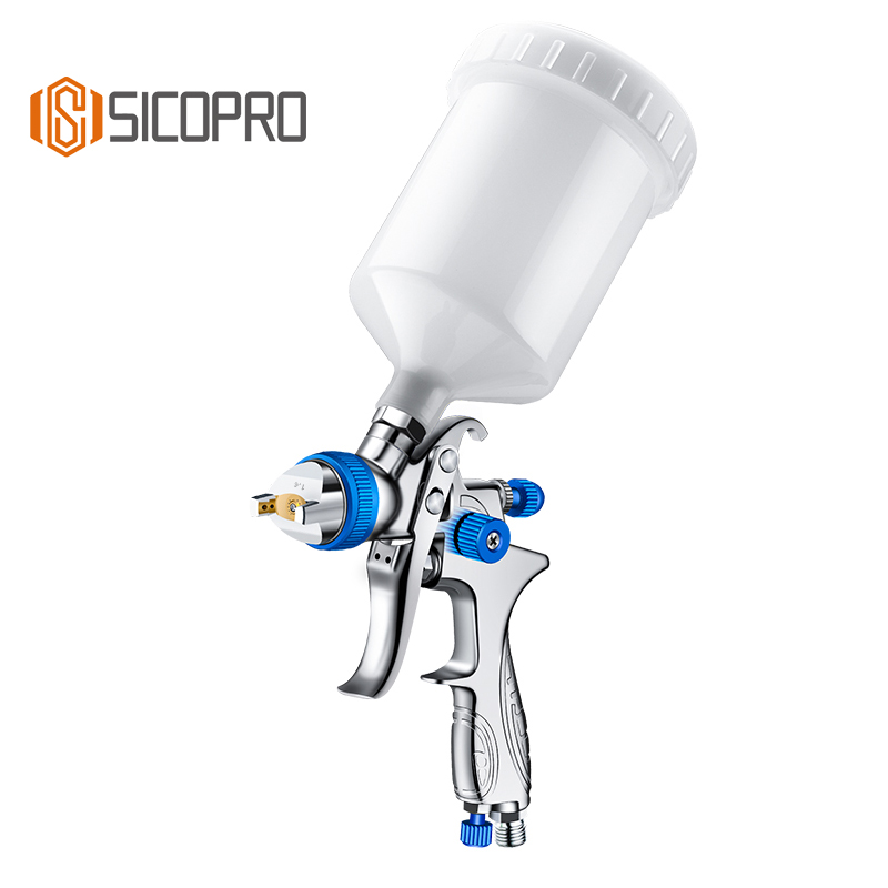 H-887P LVLP Gravity Feed Spray Gun – Blue Edition