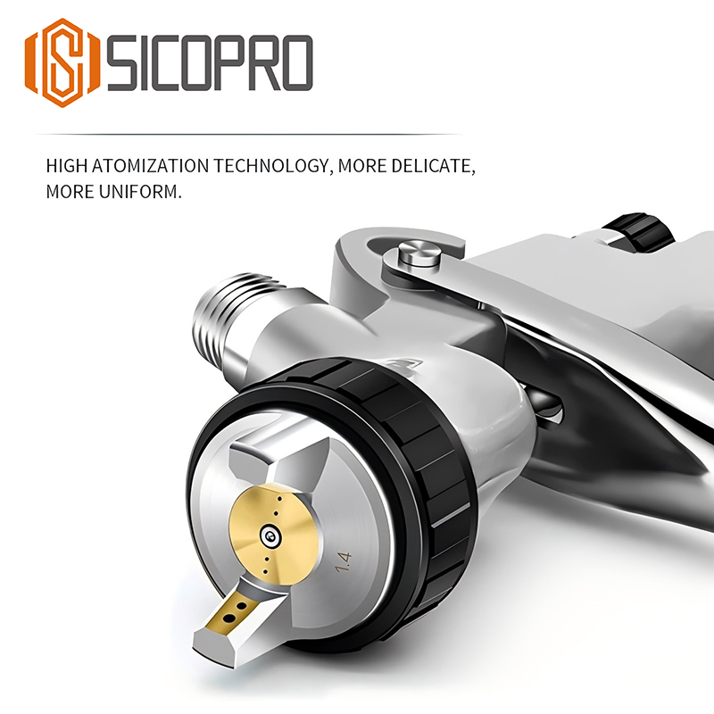 S‑400 LVLP Gravity Feed Spray Gun (Silver Edition)