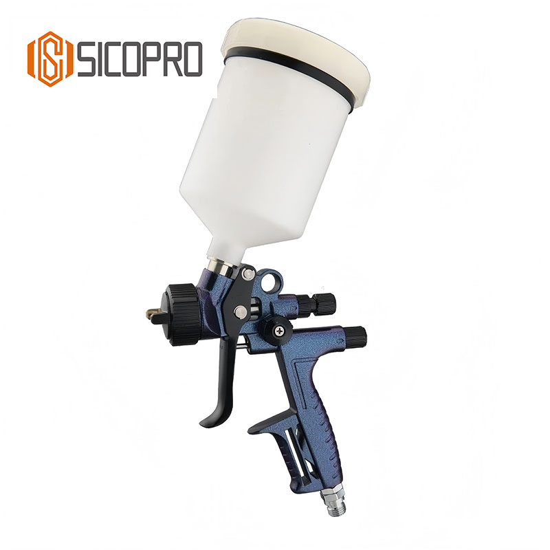 SK-300 LVLP Spray Gun – Gravity Feed Blue Low Pressure Paint Gun