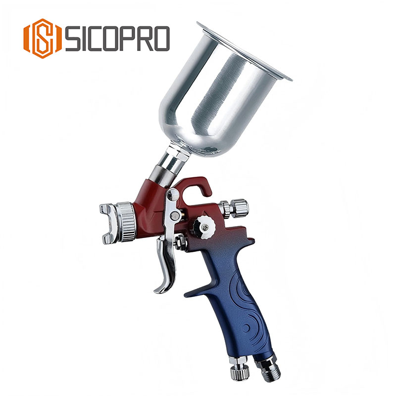 SK-350 LVLP Spray Gun – Professional Red Gravity Feed Low Pressure Paint Gun
