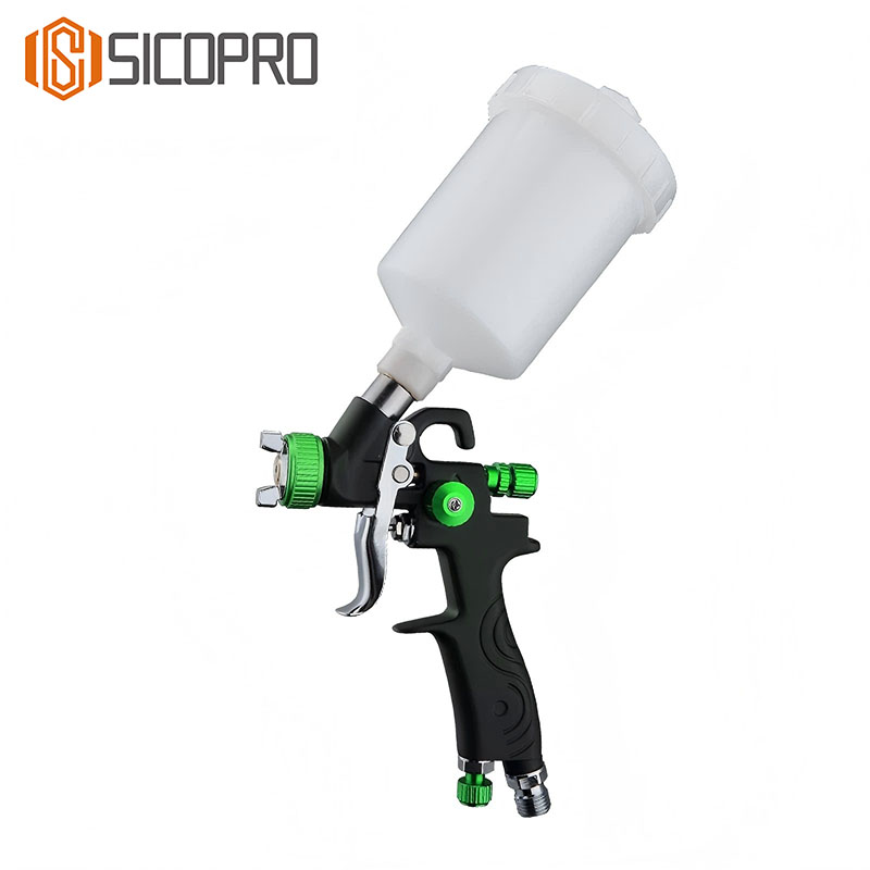 LVLP Green Spray Gun SK-350 – Professional Gravity Feed with Control Knobs