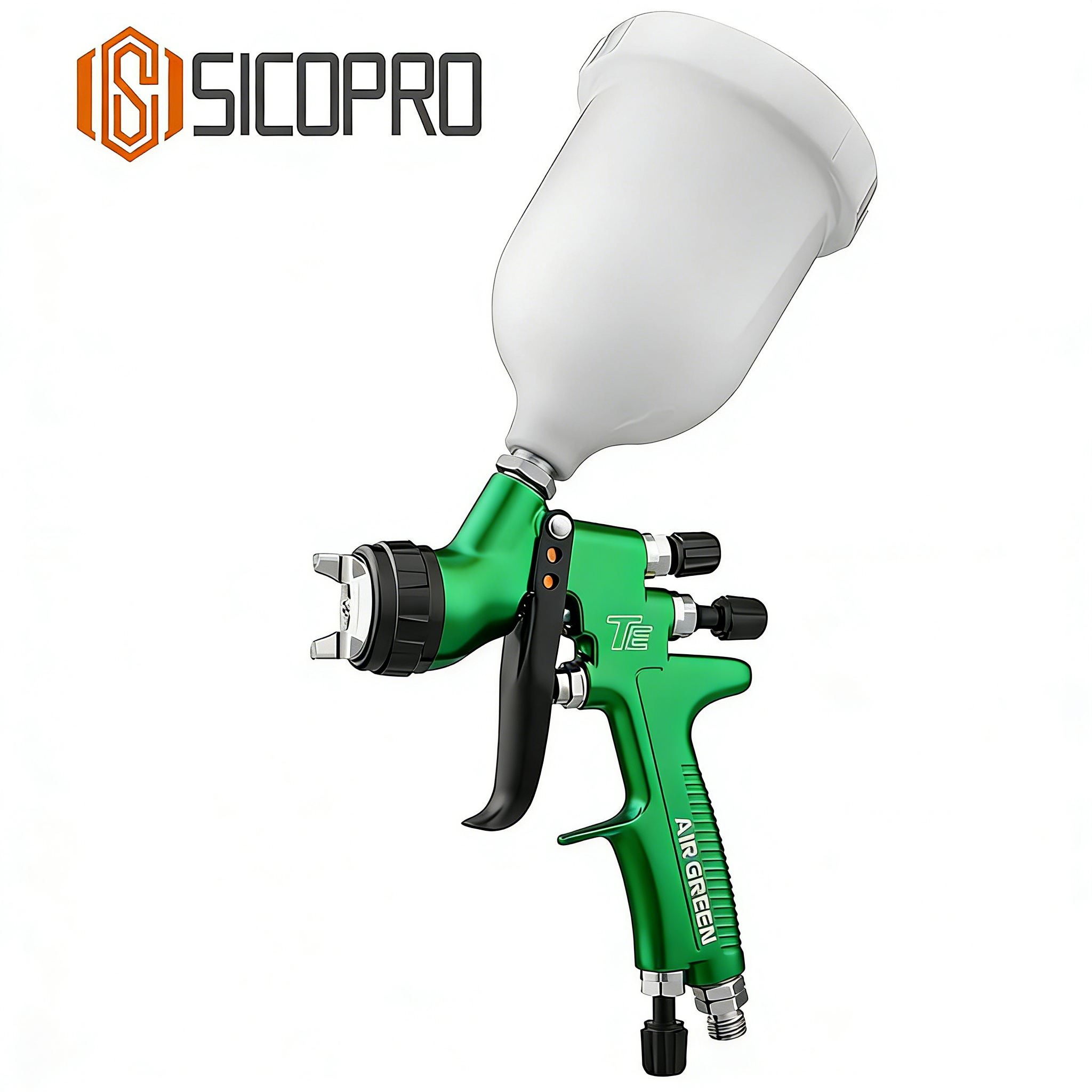 TE Green LVLP Spray Gun for Automotive & Furniture Refinishing