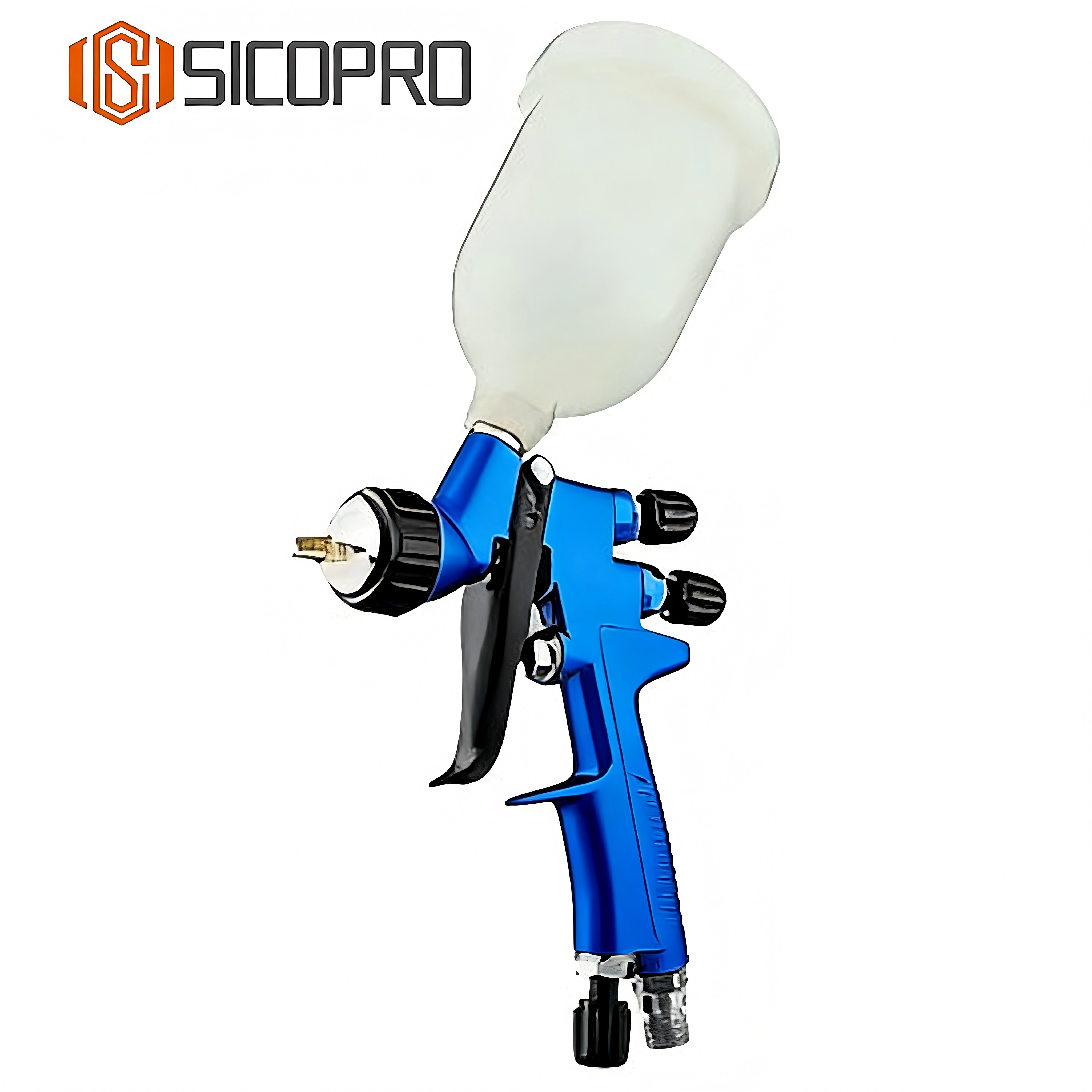 Mini888 Blue LVLP Gravity Spray Gun for Automotive Refinishing