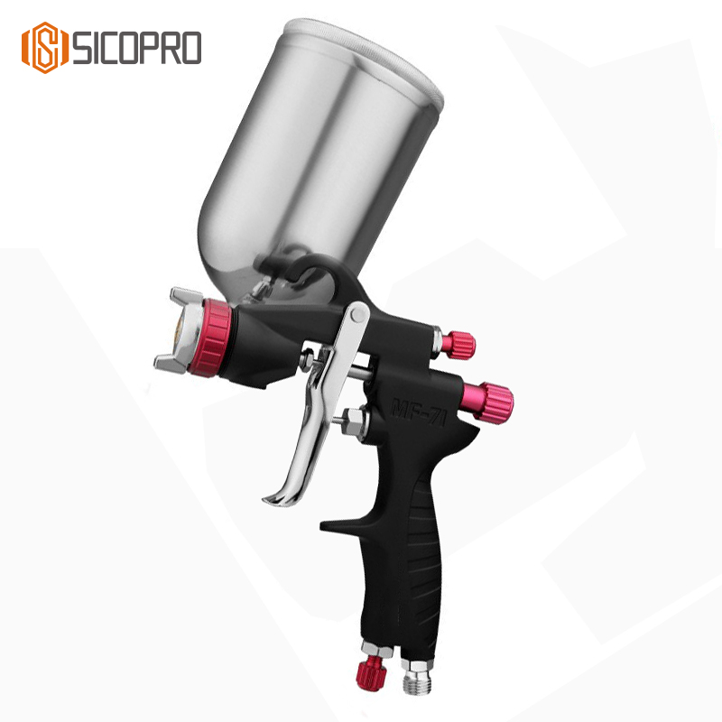 Sicopro W-71G LVLP Spray Gun with Gravity Feed Cup – Automotive & Industrial Paint Gun